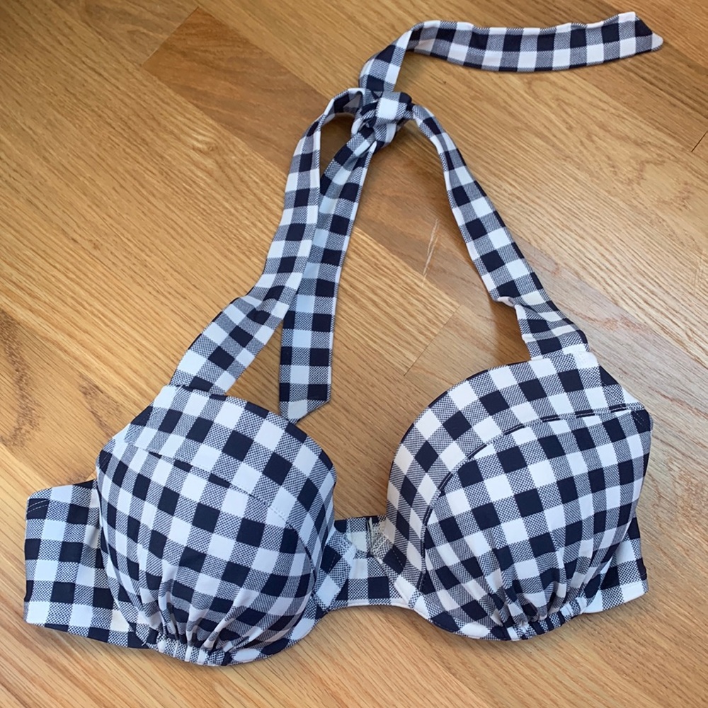 Blue plaid Aerie swim top
